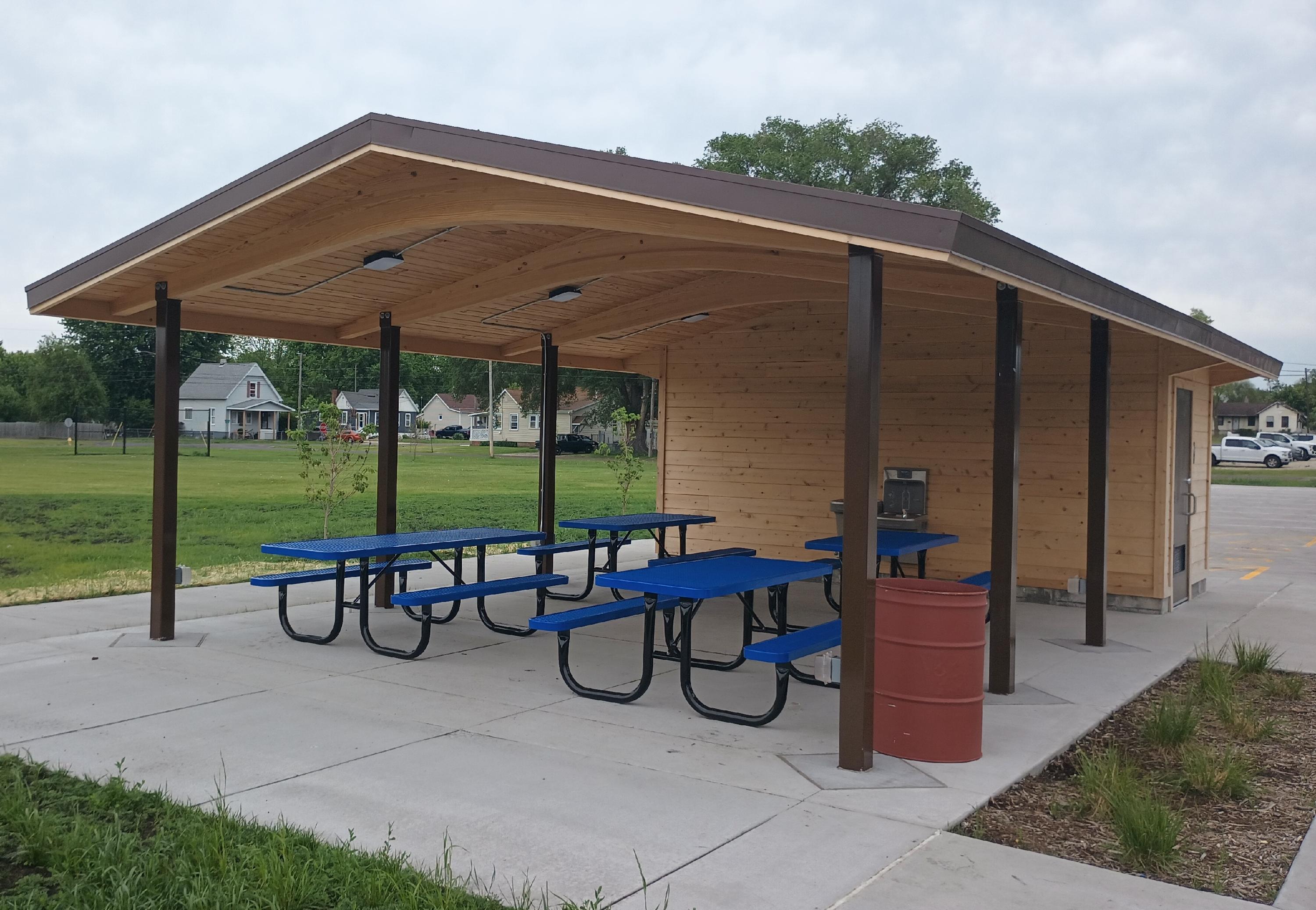 picnic shelter in a park